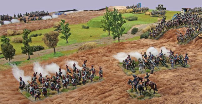 French Artillery firing at the Prussian lines