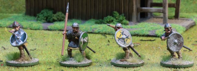 Anglo-Saxon Thegns with spears